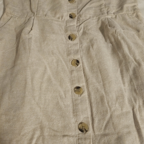 Old Navy Beige Button-Down Dress - Picture 3 of 5